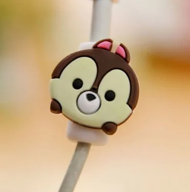 6 шт мультфильм USB кабель протектор заставка зарядное устройство линии передачи данных защитный чехол Крышка устройства для сматывания кабеля для iPhone 5S 6s 7s Ipad - Цвет: 7
