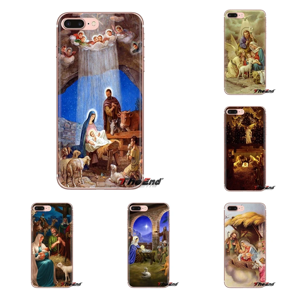 Soft Transparent Shell Covers For Huawei Mate Honor 4C 5C 5X 6X 7 7A 7C 8 9 10 8C 8X 20 Lite Pro Nativity Scene Christmas Art |