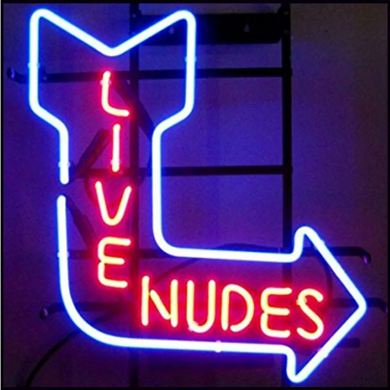 Неоновая неоновая вывеска Live Nudes пивной бар художественное ремесло Знак логотипа