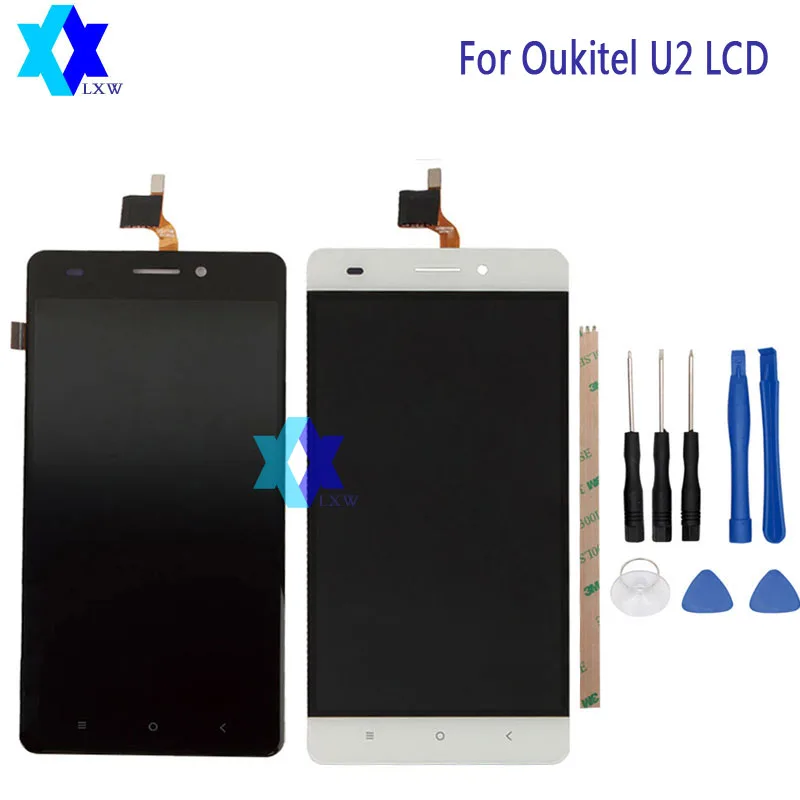 For Oukitel U2 LCD Display+Touch Screen Panel Digital Replacement Parts Assembly Original 5.0 inch 960x540P Stock | Мобильные
