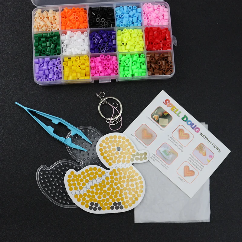 1 Набор, Новые бусины Perler, 5 мм, Хама, бусины, 15 цветов, предохранители, бусины, головоломки ручной работы, Обучающие Детские игрушки «сделай сам»