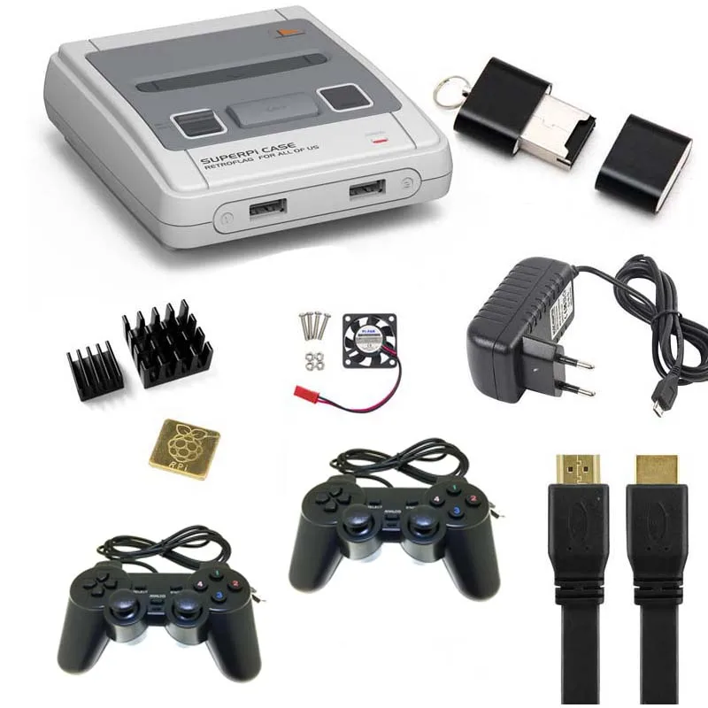 Retroflag SUPERPIE CASE J пластиковая коробка для Raspberry Pi + карта 32 ГБ игровой контроллер 3A