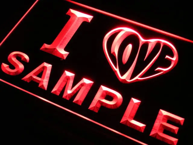 V tm именной персонализированный неоновый светильник серии I Love с выключателем