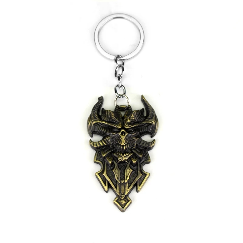 Diablo III 3 Логотип лицо голова геймера металлический брелок Фигура Брелки для сувениров, коллекция игровых игроков