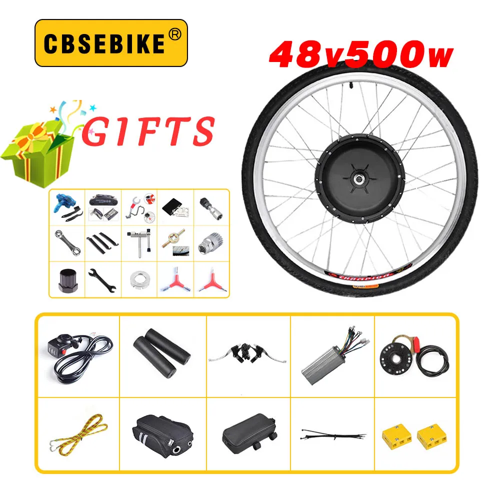 

48V 500W Ebike Kit Electric Bike Conversion EBike Bicycle Front Motor Wheel