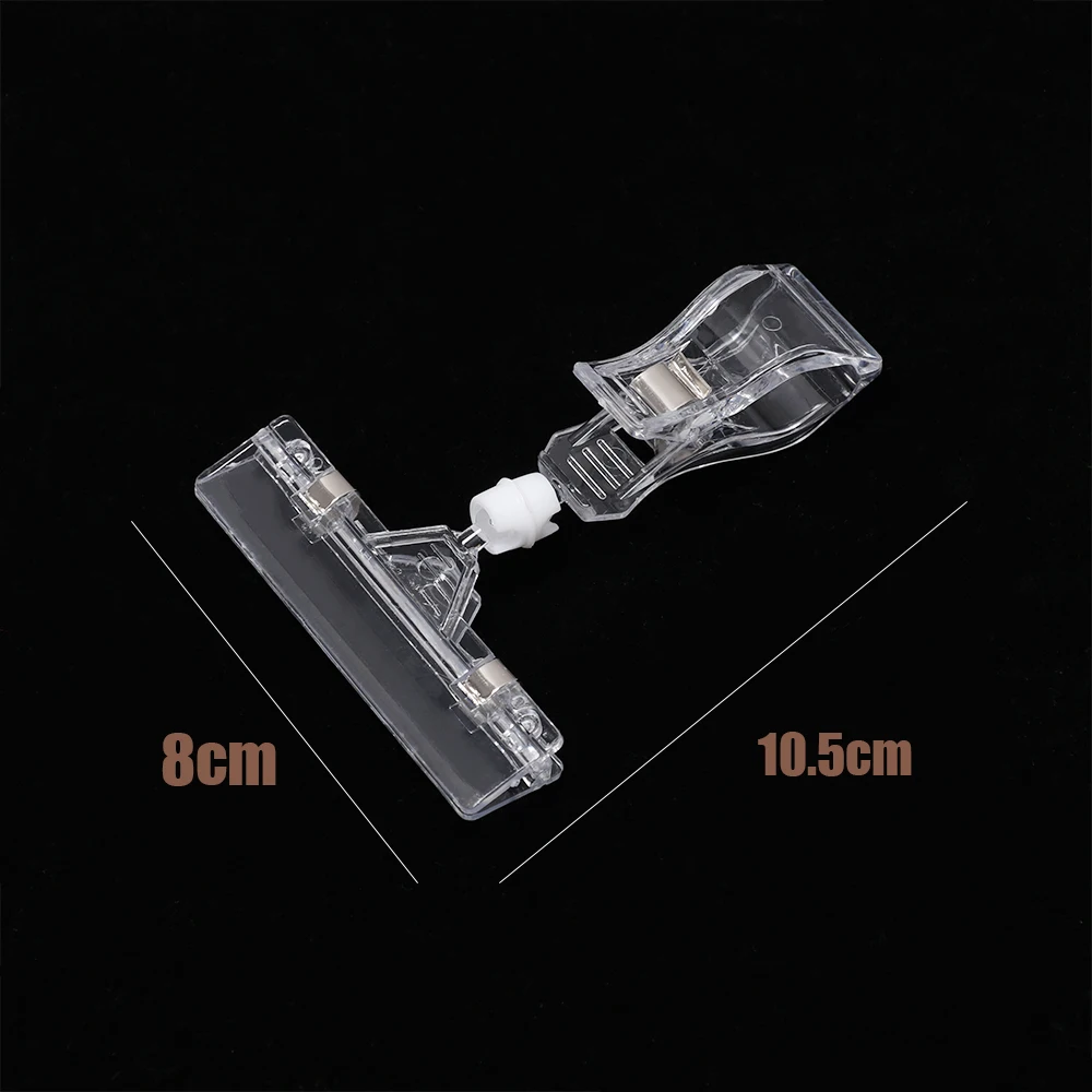 

2pcs/lot Clear Transparent Plastic Advertising Clips Plastic Sign Display Price Label Tag Clip Holders In Supermarket Retails