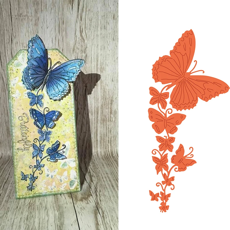 Бабочка Орнамент металлические режущие штампы трафарет для DIY Скрапбукинг