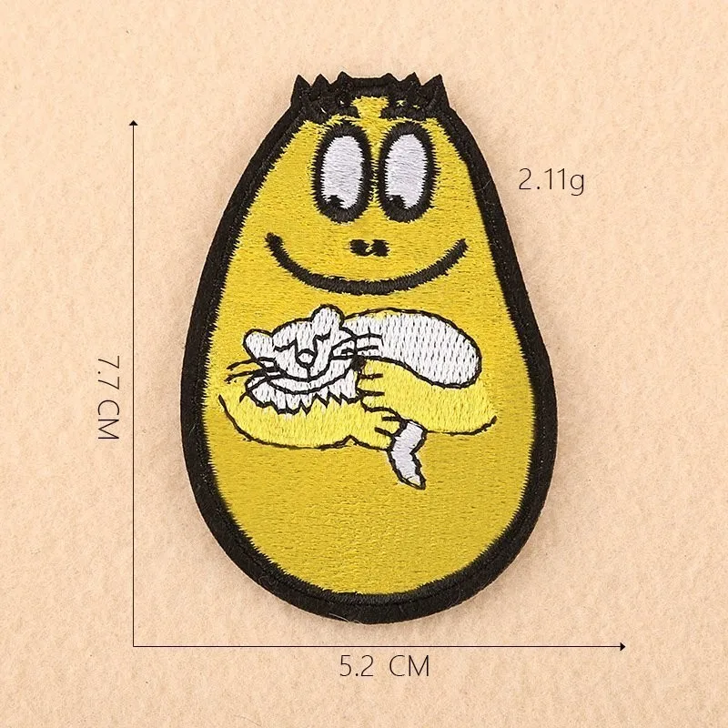 Забавные графические забавные Семейные патчи BarBaPaPa милые железные на аниме звезды аппликации для детской одежды 3D Diy аксессуары