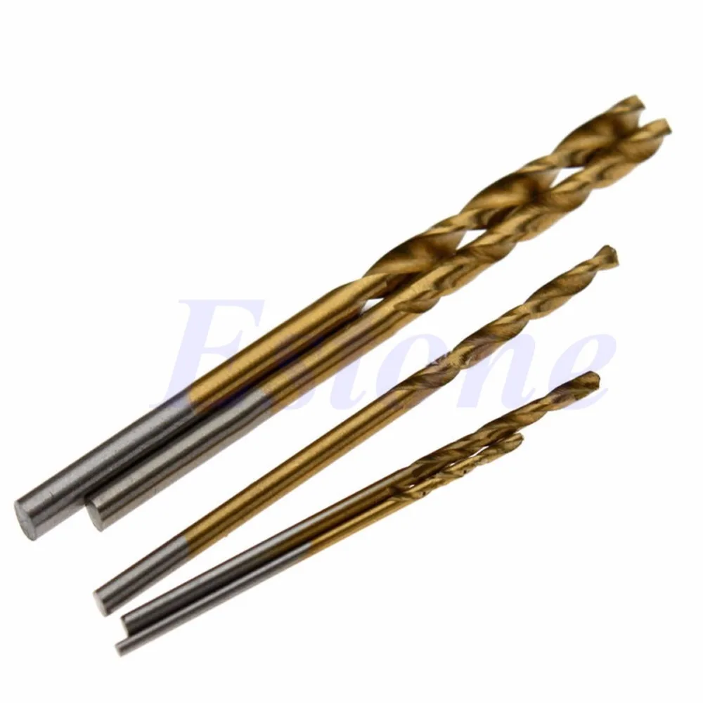 50 шт. набор быстрорежущих стальных Сверл с титановым покрытием инструментов 1/1.