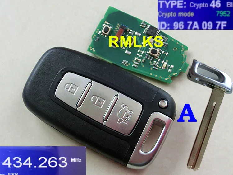 Автомобильный смарт ключ RMLKS для Hyundai I30 I45 Ix35 Genesis Equus Veloster Tucson Sonata Elantra|for hyundai key|elantra