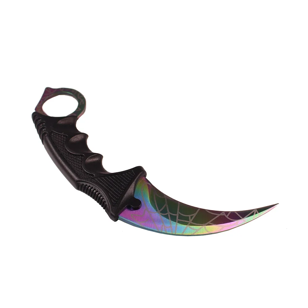 CS Cold csgo Karambit нож с фиксированным лезвием нож счетчика удара острый из нержавеющей стали походные охотничьи ножи для выживания с крышкой
