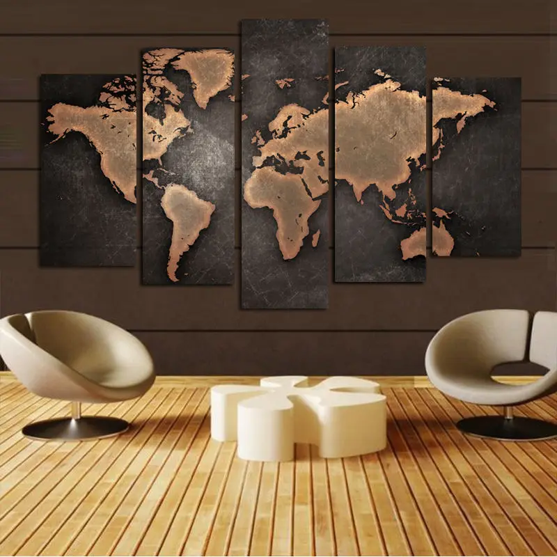 Современные Географические карты маслом напечатаны Книги по искусству картины