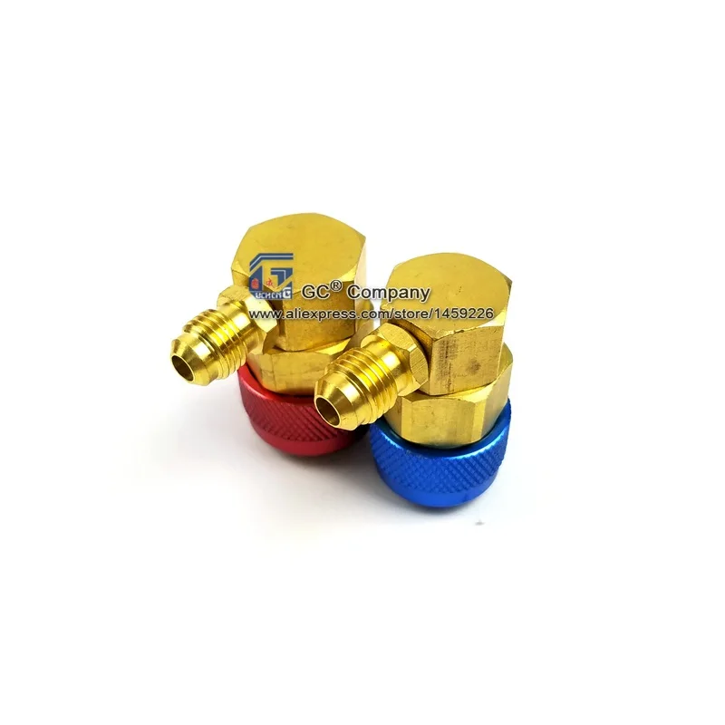 1/4 SAE 90 Degree High Low Side Coupler Connector Adapter Manifold Conversion Kit | Автомобили и мотоциклы