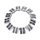 Точилка для карандашей металлическая, с двумя отверстиями, 3 шт.