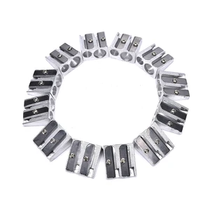 Точилка для карандашей металлическая, с двумя отверстиями, 3 шт.