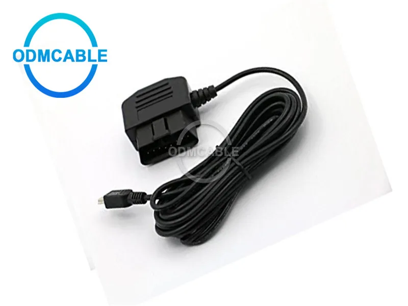 

Universal OBD Power Cable for Dash Camera 24 hours Surveillance with mode switch button mini-usb