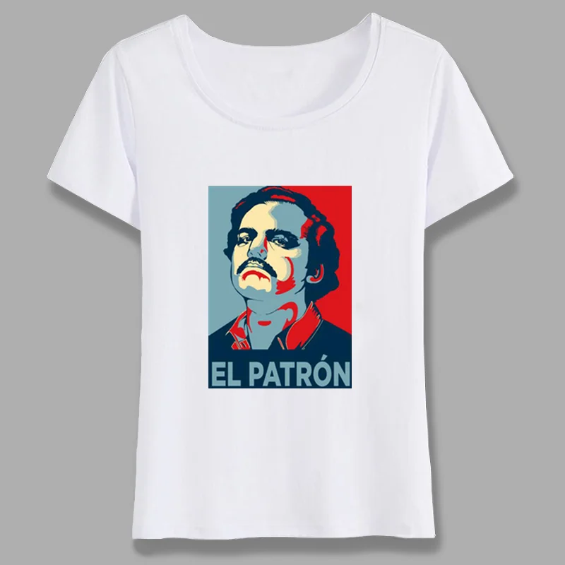Women T Shirt Pablo Escobar Printed Summer Narcos Pablo Escobar Tops Tees Movie Swag T-shirt Casual Short Sleeve Shirt Funny