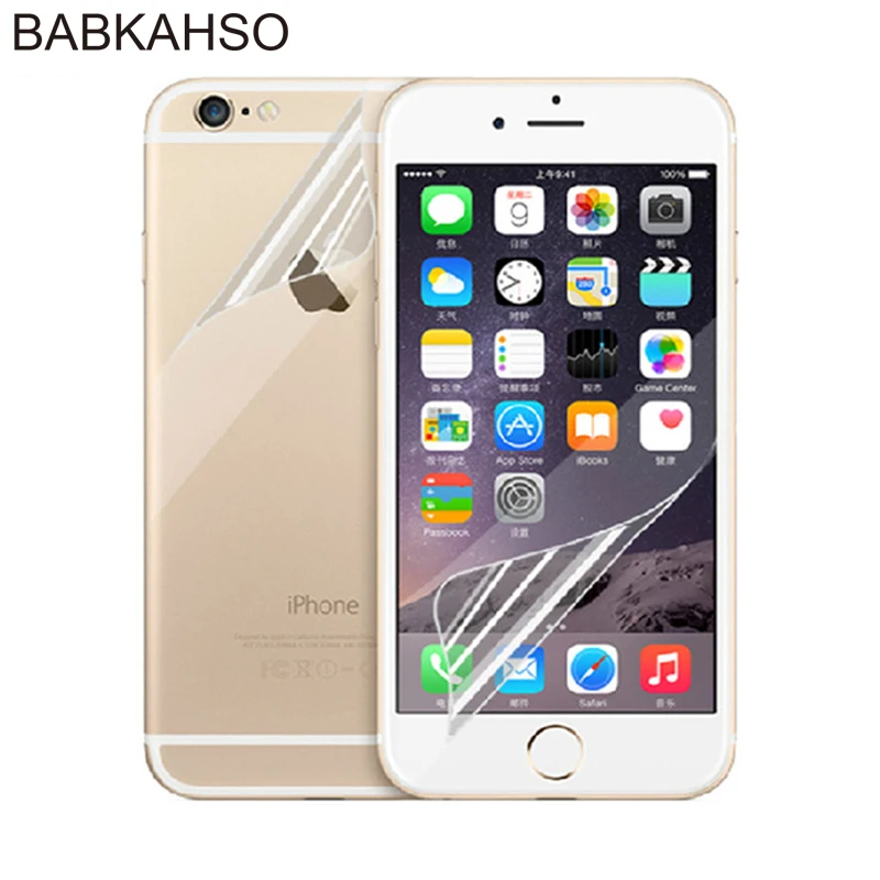 

(Front + back) Matte/Clear Anti Glare screen protector on for iPhone 6 6S screen protective film screen guard+cleaning cloth