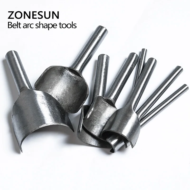 ZONESUN DIY 8 шт 10-40 мм кожаный полукруглый режущий инструмент набор для кожаного