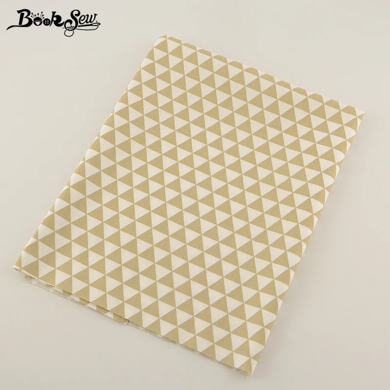 Booksew Высокое качество кофе треугольник дизайн 100% хлопок саржевая Ткань Домашний