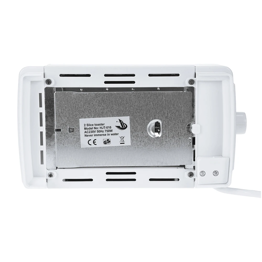 Бытовой пластиковый электрический тостер для хлеба 2 ломтика из нержавеющей