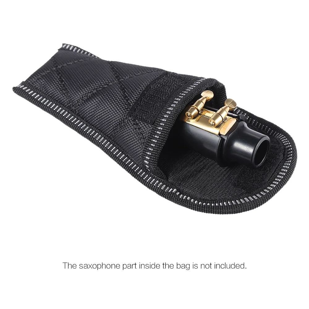 Durable Soft Sax Saxophone Mouthpiece Pouch Bag Black Instruments Parts | Спорт и развлечения