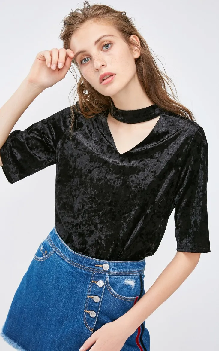 Vero Moda Женские Прозрачные топы с v-образным вырезом и коротким рукавом | 3183T1501