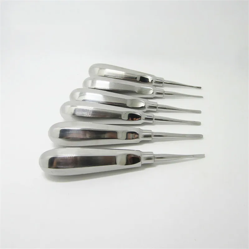 10Pcs Stainless Steel Dental Luxating Lift Elevator Teeth Clareador Curved Root Hexagon Handle Dentist Surgical Instrument Tool | Красота и
