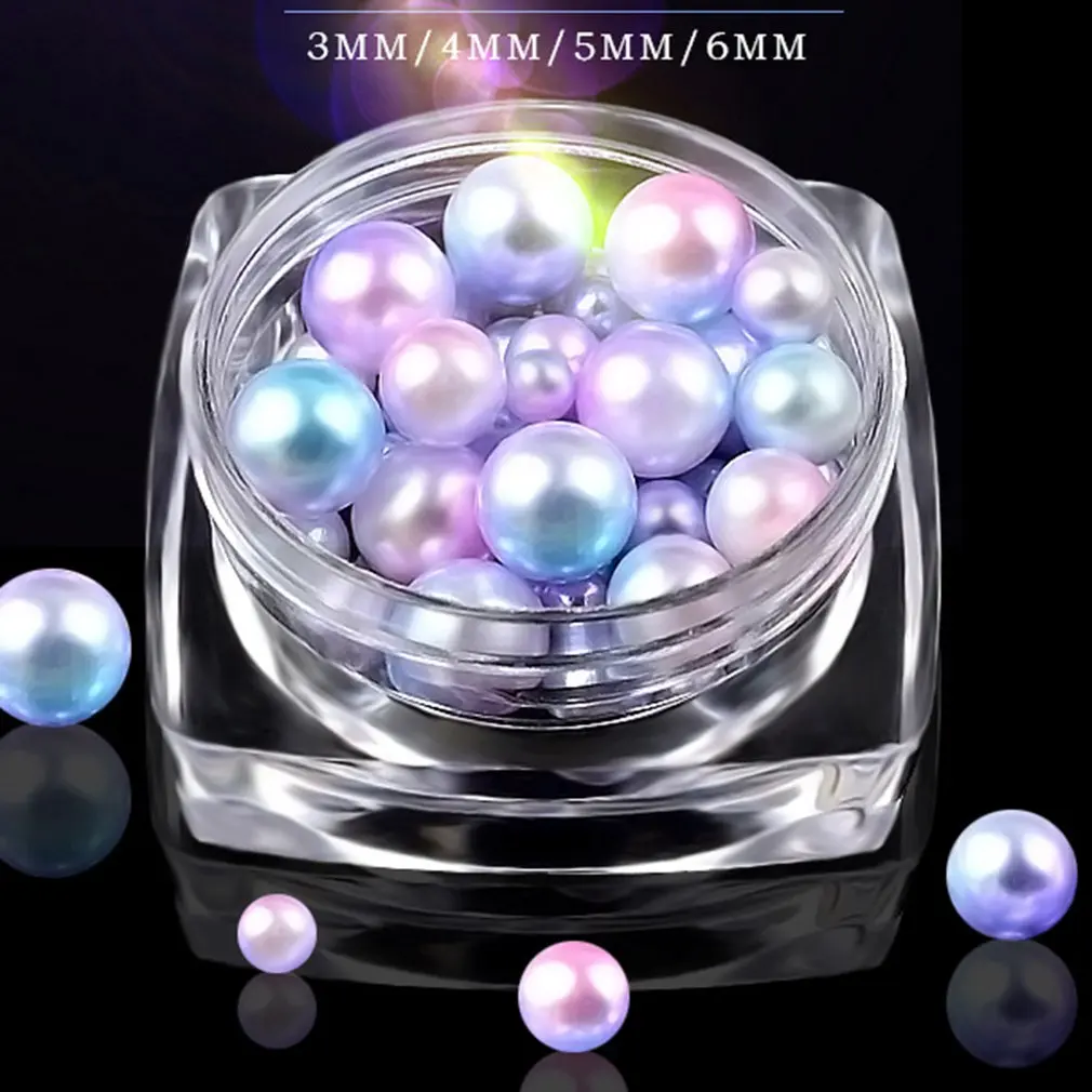 

sp0095 Japanese Mermaid Pearl Manicure Smudge Gradient Pearl Diy Illusion Pearl Ball Jewelry Nail Tools Decoration Accessories
