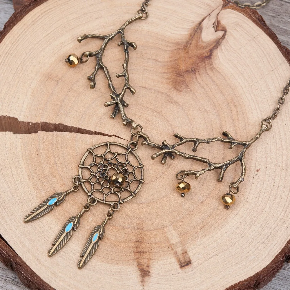 DoreenBeads новое модное винтажное ожерелье цепь для кабеля античное Бронзовое стекло