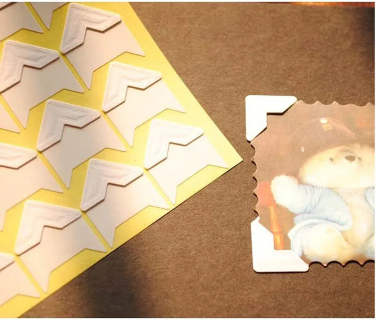 DIY Фото уголок альбома 5 листов с ретро крафт бумагой 120 шт Угол Diy ручной работы