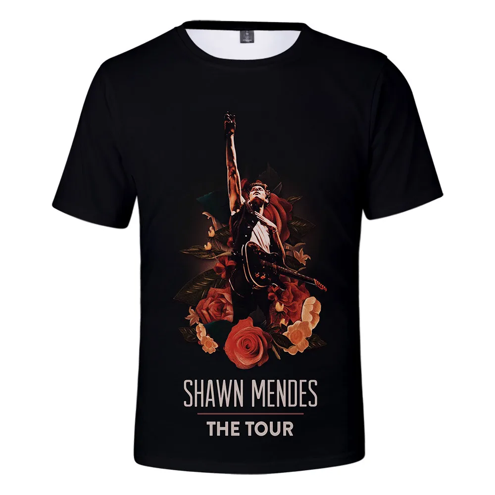Shawn Mendes 3d футболка женская/Мужская Уличная с коротким рукавом Harajuku Хип хоп крутые