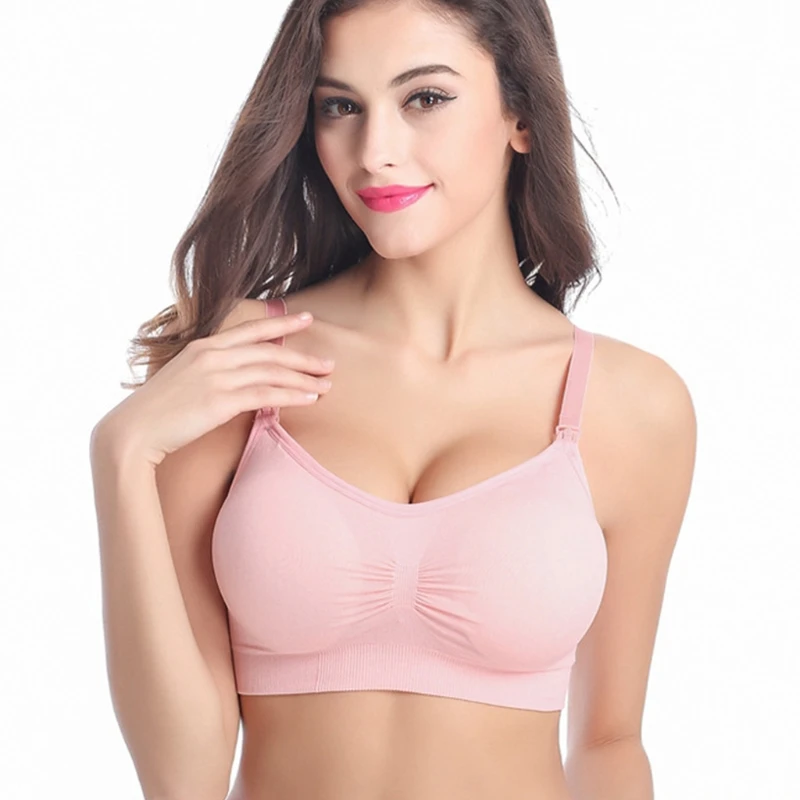 

Women Nursing Maternity Bra Push Up Breastfeeding Bralette Wire Free Push Up New