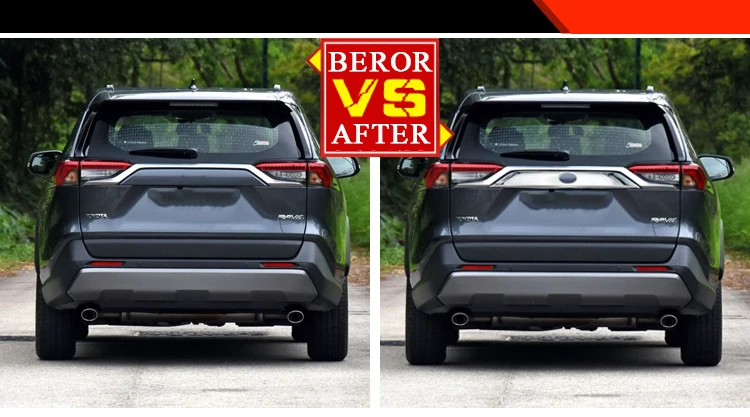 Высокое качество ABS хромированный задний багажник стример ворота отделка для Toyota RAV4 автомобильные аксессуары