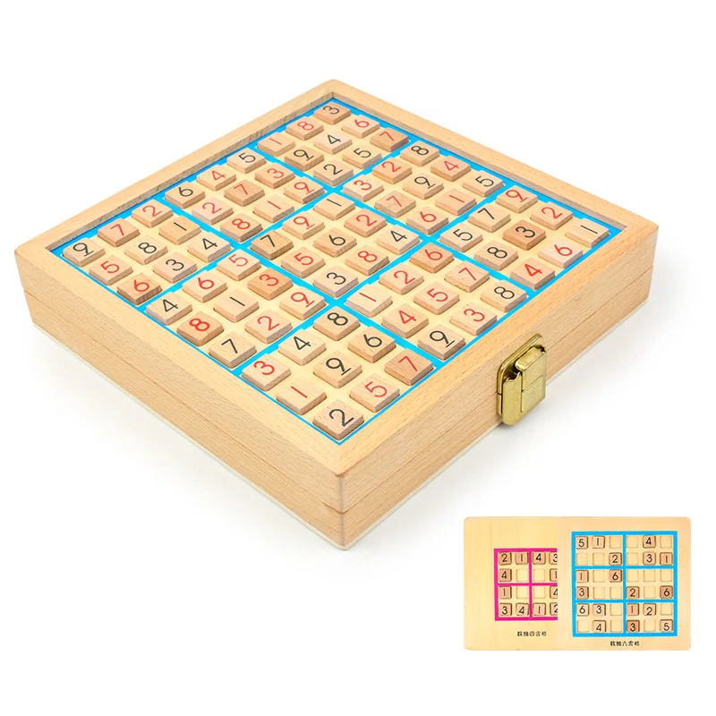 Деревянный ящик Sudoku игра игрушки Летающие шахматы интеллектуальные игрушки Дети Раннее изучение математики Игрушки для раннего обучения