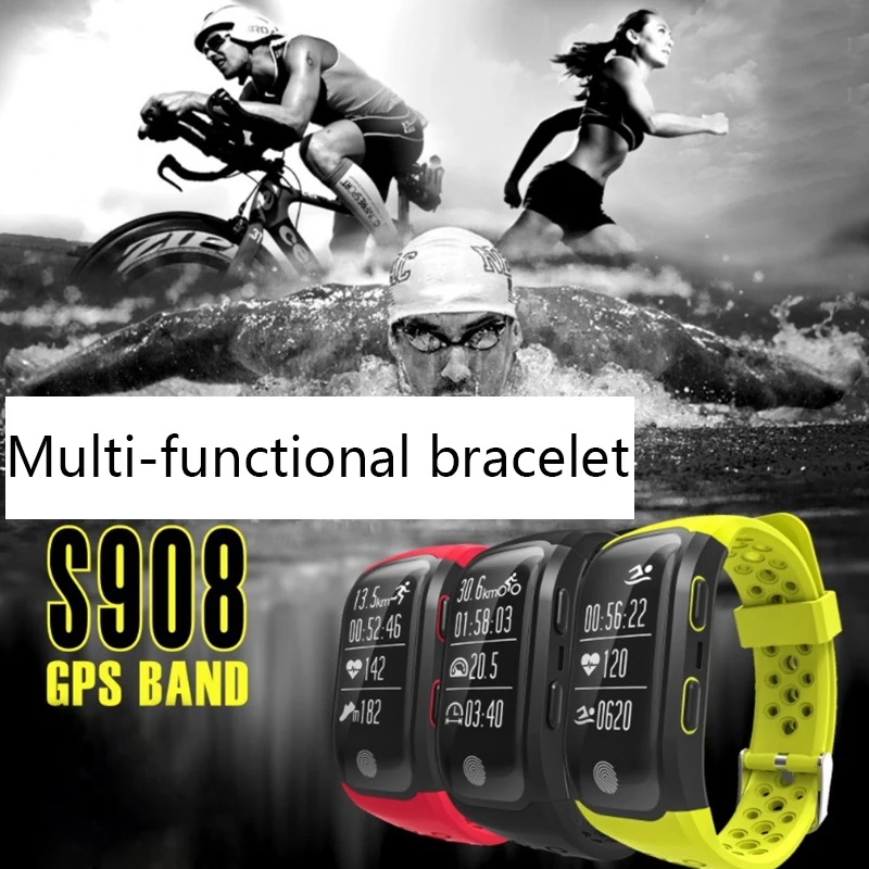 Дропшиппинг IP68 Bluetooth GPS Светодиодный дисплей спортивный датчик фитнес браслет