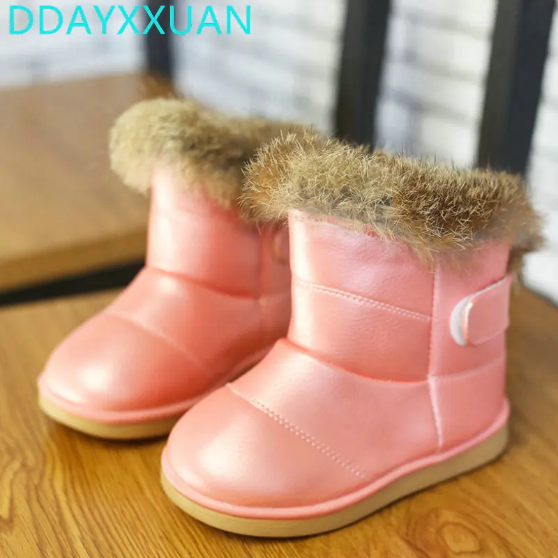 Зимние ботинки для девочек новинка 2017 зимняя модная детская обувь теплые