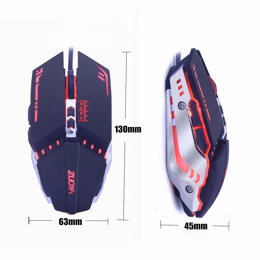 professional gaming mouse adjustable 5500 dpi 7 button optical usb wired computer mouse mause gamer mice for pc laptop free global shipping
