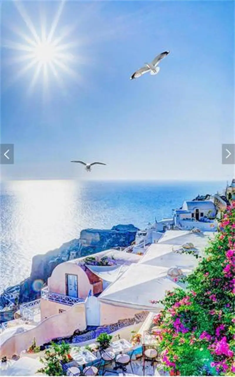 3d комната обои на заказ фрески нетканые наклейки стену Эгейское море греческого