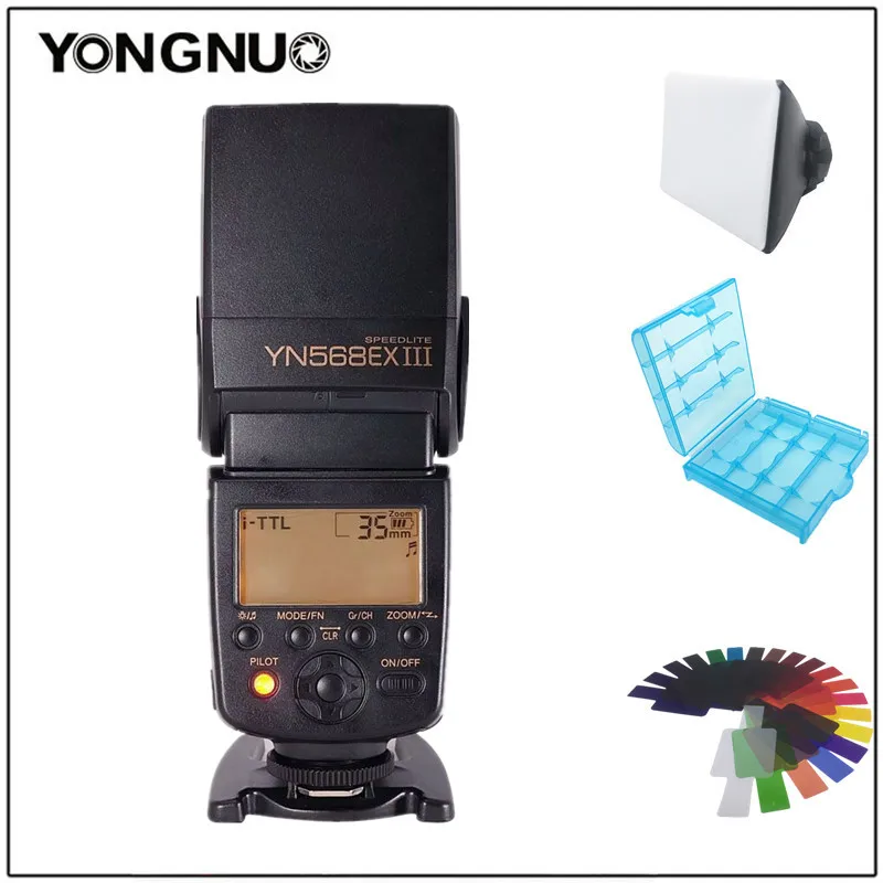 

Светодиодная лампа для видеосъемки Yongnuo YN568EX III YN-568EX III Беспроводной TTL HSS Вспышка Speedlite для Nikon D7400 D7200 D7100 D5600 D5300 D700 D300s SB-910SB-80