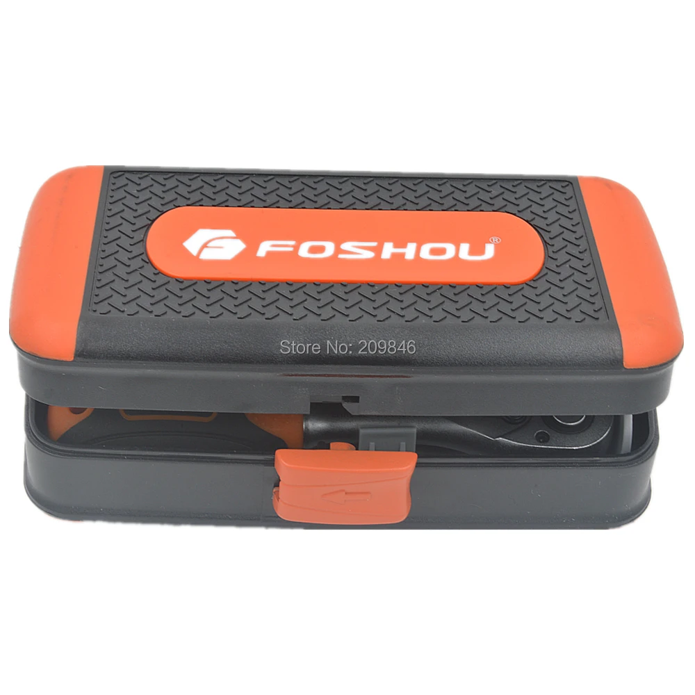P073 FOSHOU FS-38 38PCS Industrial Mini socket ratchet wrench set 1/4 screwdriver head Auto Repair tools S2 material | Инструменты