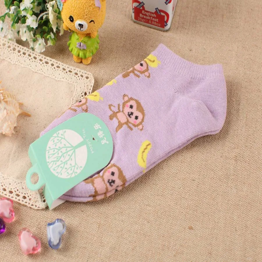 [COSPLACOOL] милые носки с мелким носком Высококачественные женские 5 цветов Новинка