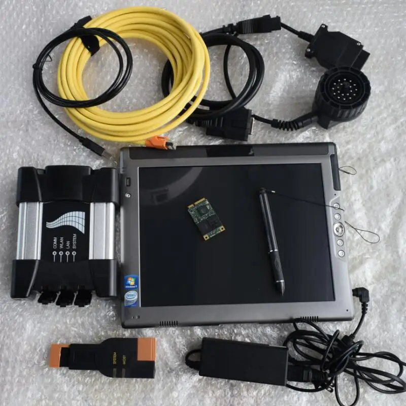 Диагностический инструмент для Bmw Icom Next с программным обеспечением Expert Mode Super Ssd Tablet PC LE1700, сенсорный экран ноутбука