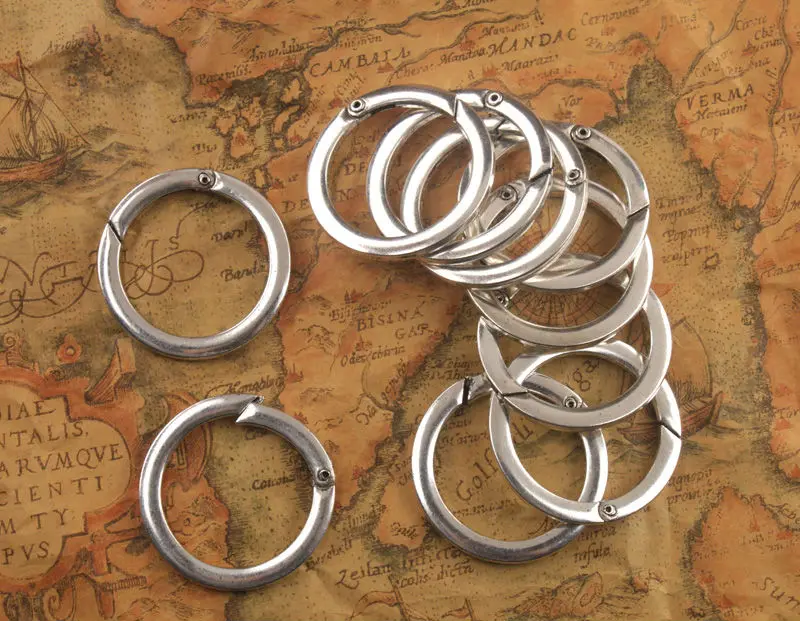 5 шт. старинные серебряные большие круглые застежки 54 мм #92885|antique silver|circle claspsilver clasp