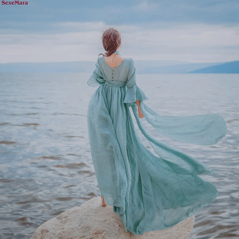 Модное Длинное Бандажное платье с рукавами фонариками 2021|fashion long dress|long dressdress fashion