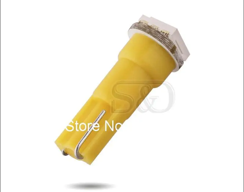 T5 1 SMD 5050 желтый светодиодный Автомобильная лампочка лампа внутреннего освещения