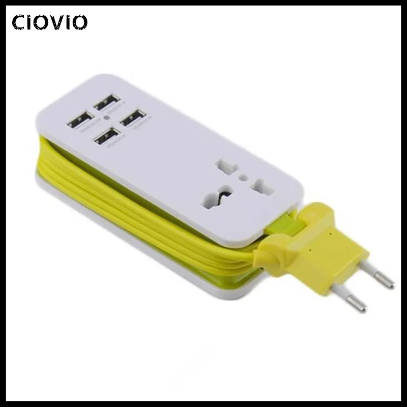Штепсельная Вилка USB Электрическая защита розетки от скачков напряжения