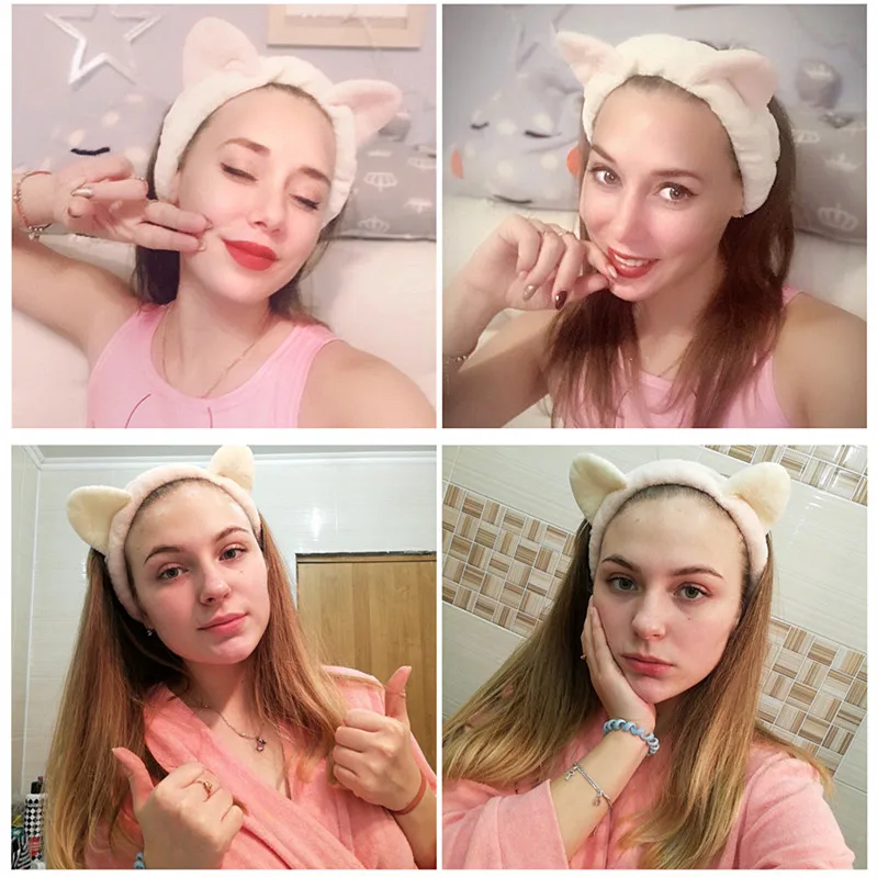 OMG Logo, Женская повязка для волос с бантом-бабочкой, для мытья лица, для макияжа, фланелевая Мягкая повязка на голову, повязки на голову для девочек, головные уборы, аксессуары для волос