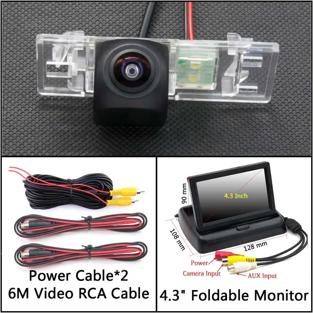 Cam N 4.3 inch Fold 175 градусов HD резервная камера заднего вида для peugeot 407 406 coupe 106 1007 307 308 607 806 807 парковочный монитор - Название цвета: Cam N 4.3 inch Fold