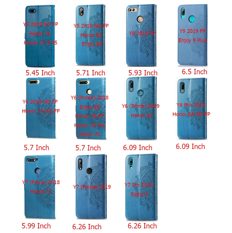 Флип кейс из искусственной кожи для Huawei Y9 Y7 Y6 Prime Pro Y5 Y3 2019 2018 2017 чехол мобильный